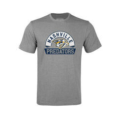 Nashville Predators Levelwear Youth Little Richmond Banner Arch T-Shirt - Gray | US 203145545