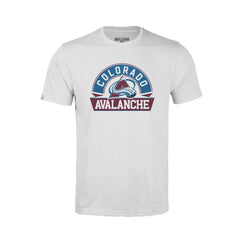Colorado Avalanche Levelwear Youth Little Richmond Banner Arch T-Shirt - White | US 203145547