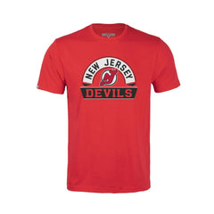 New Jersey Devils Levelwear Youth Little Richmond Banner Arch T-Shirt - Red | US 203145598