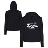 Los Angeles Kings Levelwear Women's Sweet Monument Tri-Blend Cropped Pullover Hoodie - Black | US 203145664