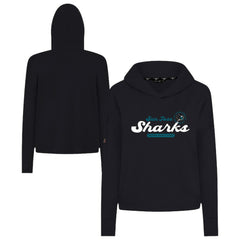 San Jose Sharks Levelwear Women's Sweet Monument Tri-Blend Cropped Pullover Hoodie - Black | US 203145665