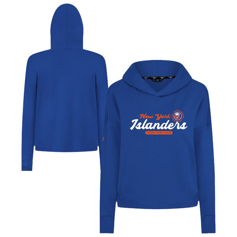 New York Islanders Levelwear Women's Sweet Monument Tri-Blend Cropped Pullover Hoodie - Royal | US 203145668