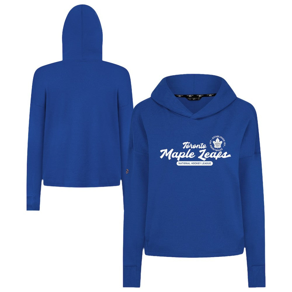Toronto Maple Leafs Levelwear Women's Sweet Monument Tri-Blend Cropped Pullover Hoodie - Royal | US 203145680