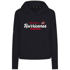 Carolina Hurricanes Levelwear Women's Sweet Monument Tri-Blend Cropped Pullover Hoodie - Black | US 203145681