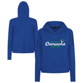 Vancouver Canucks Levelwear Women's Sweet Monument Tri-Blend Cropped Pullover Hoodie - Royal | US 203145690