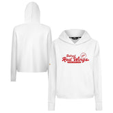 Detroit Red Wings Levelwear Women's Sweet Monument Tri-Blend Cropped Pullover Hoodie - White | US 203145694