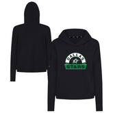Dallas Stars Levelwear Women's Sweet Banner Arch Tri-Blend Cropped Pullover Hoodie - Black | US 203145698