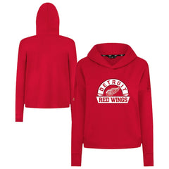 Detroit Red Wings Levelwear Women's Sweet Banner Arch Tri-Blend Cropped Pullover Hoodie - Red | US 203145718