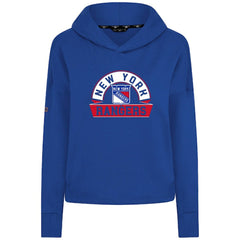 New York Rangers Levelwear Women's Sweet Banner Arch Tri-Blend Cropped Pullover Hoodie - Royal | US 203145721