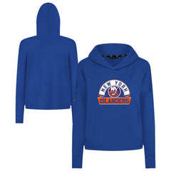 New York Islanders Levelwear Women's Sweet Banner Arch Tri-Blend Cropped Pullover Hoodie - Royal | US 203145724