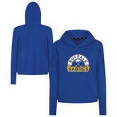 Buffalo Sabres Levelwear Women's Sweet Banner Arch Tri-Blend Cropped Pullover Hoodie - Royal | US 203145725