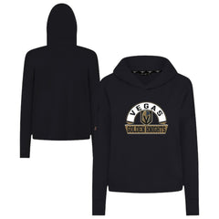 Vegas Golden Knights Levelwear Women's Sweet Banner Arch Tri-Blend Cropped Pullover Hoodie - Black | US 203145727
