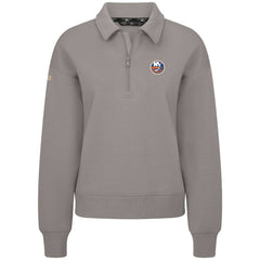 New York Islanders Levelwear Women's Canmore Quarter-Zip Pullover - Gray | US 203145737