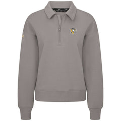 Pittsburgh Penguins Levelwear Women's Canmore Quarter-Zip Pullover - Gray | US 203145742