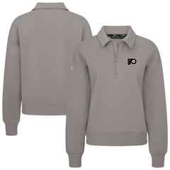 Philadelphia Flyers Levelwear Women's Canmore Quarter-Zip Pullover - Gray | US 203145745