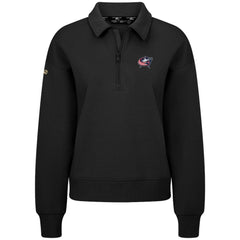 Columbus Blue Jackets Levelwear Women's Canmore Quarter-Zip Pullover - Black | US 203145748