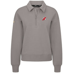 New Jersey Devils Levelwear Women's Canmore Quarter-Zip Pullover - Gray | US 203145757