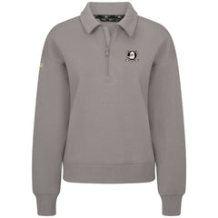Anaheim Ducks Levelwear Women's Canmore Quarter-Zip Pullover - Gray | US 203145765