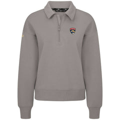 Florida Panthers Levelwear Women's Canmore Quarter-Zip Pullover - Gray | US 203145771