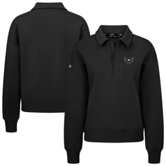 Washington Capitals Levelwear Women's Canmore Quarter-Zip Pullover - Black | US 203145773