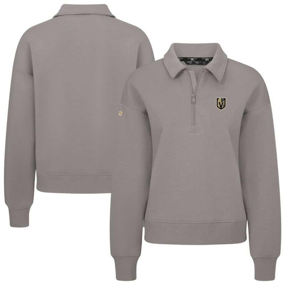 Vegas Golden Knights Levelwear Women's Canmore Quarter-Zip Pullover - Gray | US 203145774