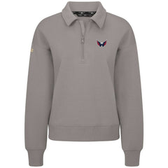 Washington Capitals Levelwear Women's Canmore Quarter-Zip Pullover - Gray | US 203145775