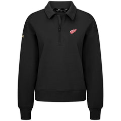Detroit Red Wings Levelwear Women's Canmore Quarter-Zip Pullover - Black | US 203145782