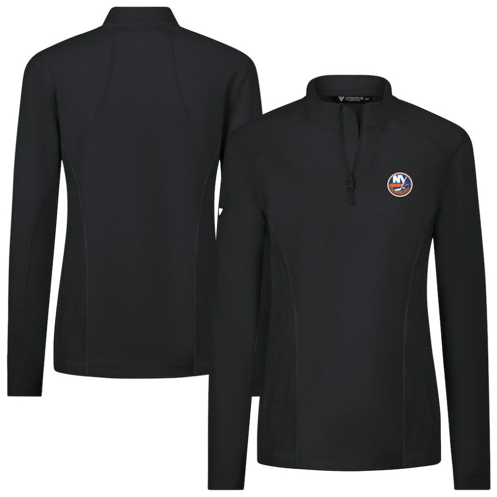 New York Islanders Levelwear Women's Upright Quarter-Zip Pullover - Black | US 203145851
