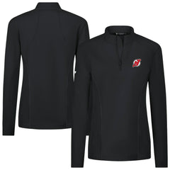 New Jersey Devils Levelwear Women's Upright Quarter-Zip Pullover - Black | US 203145858