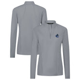 Vancouver Canucks Levelwear Women's Upright Quarter-Zip Pullover - Gray | US 203145868