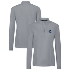 Vancouver Canucks Levelwear Women's Upright Quarter-Zip Pullover - Gray | US 203145868