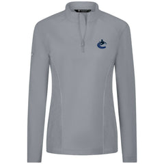 Vancouver Canucks Levelwear Women's Upright Quarter-Zip Pullover - Gray | US 203145868