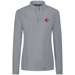 Ottawa Senators Levelwear Women's Upright Quarter-Zip Pullover - Gray | US 203145869