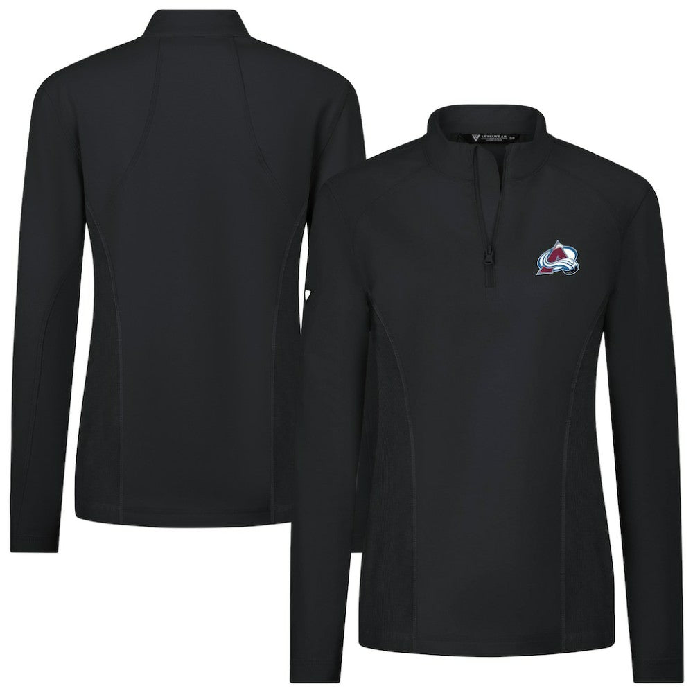 Colorado Avalanche Levelwear Women's Upright Quarter-Zip Pullover - Black | US 203145880