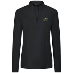 Minnesota Wild Levelwear Women's Upright Quarter-Zip Pullover - Black | US 203145882