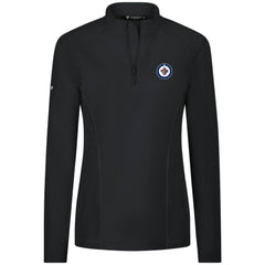Winnipeg Jets Levelwear Women's Upright Quarter-Zip Pullover - Black | US 203145887