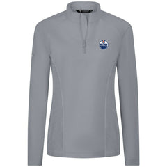 Edmonton Oilers Levelwear Women's Upright Quarter-Zip Pullover - Gray | US 203145893