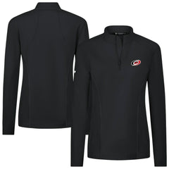 Carolina Hurricanes Levelwear Women's Upright Quarter-Zip Pullover - Black | US 203145897