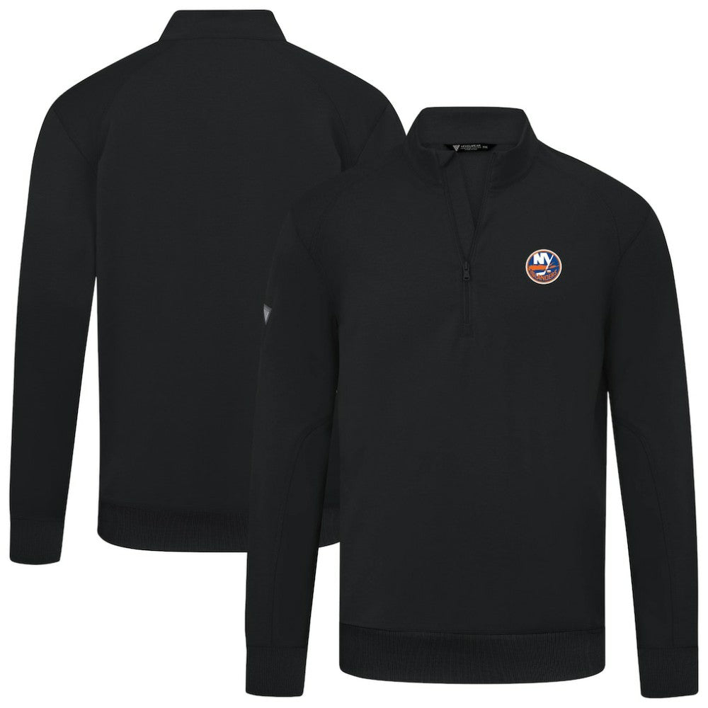 New York Islanders Levelwear Upright Tri-Blend Quarter-Zip Pullover - Black | US 203145913