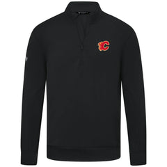 Calgary Flames Levelwear Upright Tri-Blend Quarter-Zip Pullover - Black | US 203145924