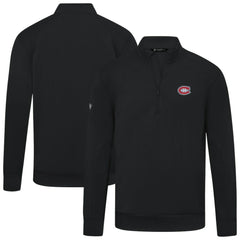 Montreal Canadiens Levelwear Upright Tri-Blend Quarter-Zip Pullover - Black | US 203145935
