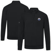 Edmonton Oilers Levelwear Upright Tri-Blend Quarter-Zip Pullover - Black | US 203145937
