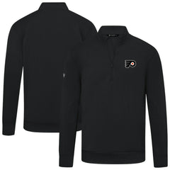 Philadelphia Flyers Levelwear Upright Tri-Blend Quarter-Zip Pullover - Black | US 203145939