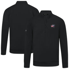 Columbus Blue Jackets Levelwear Upright Tri-Blend Quarter-Zip Pullover - Black | US 203145947