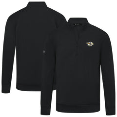 Nashville Predators Levelwear Upright Tri-Blend Quarter-Zip Pullover - Black | US 203145950