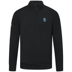 Seattle Kraken Levelwear Upright Tri-Blend Quarter-Zip Pullover - Black | US 203145964