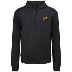 Chicago Blackhawks Levelwear Technic Quarter-Zip Pullover Hoodie - Black | US 203145986