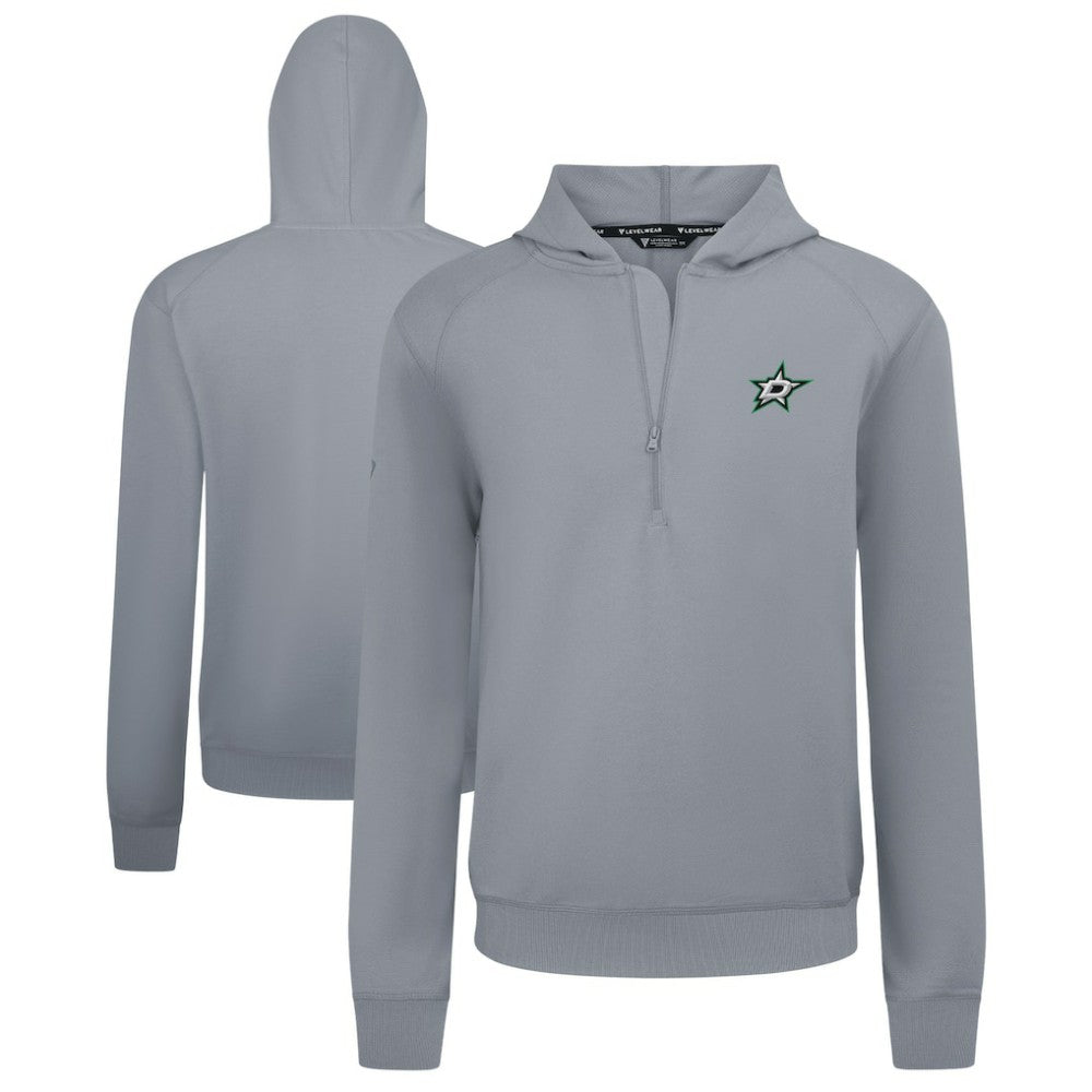Dallas Stars Levelwear Technic Quarter-Zip Pullover Hoodie - Gray | US 203146006