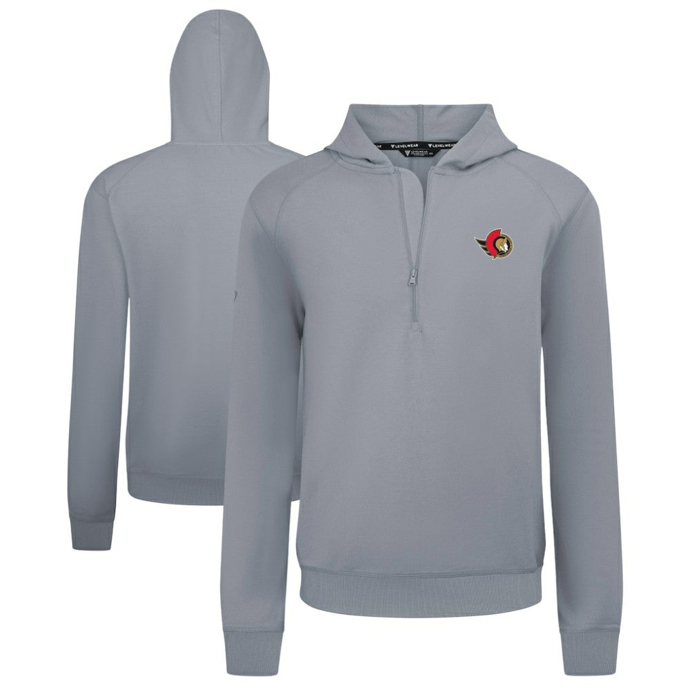 Ottawa Senators Levelwear Technic Quarter-Zip Pullover Hoodie - Gray | US 203146018