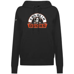 Anaheim Ducks Levelwear Women's Adorn Banner Arch Pullover Hoodie - Black | US 203146162